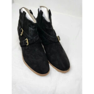 Cole Haan 255303 Womens Jensynn Pull-on Suede Booties Black Size 11 B